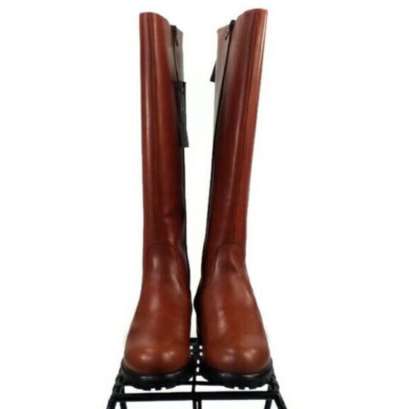 ECCO Modtray Hydromax Adjust Calf Knee-High Boot Womens Cognac US Size 7-7.5 NIB